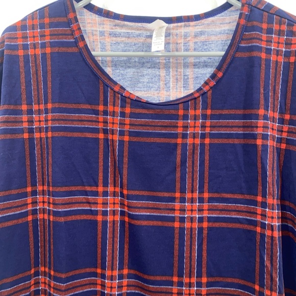 LuLaRoe Plaid Irma Tunic - Picture 2 of 3